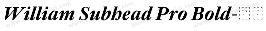 William Subhead Pro Bold字体转换